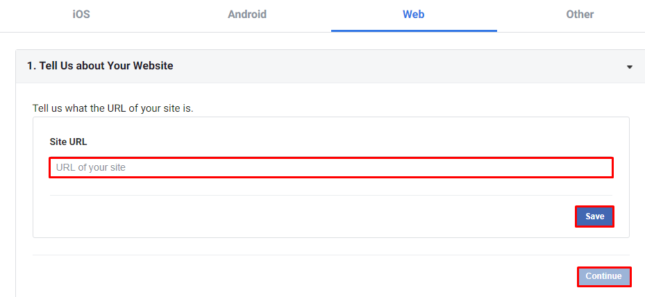 Facebook login settings