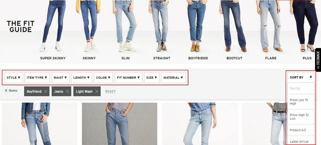 filters and sorting that can cause duplicate content issues
