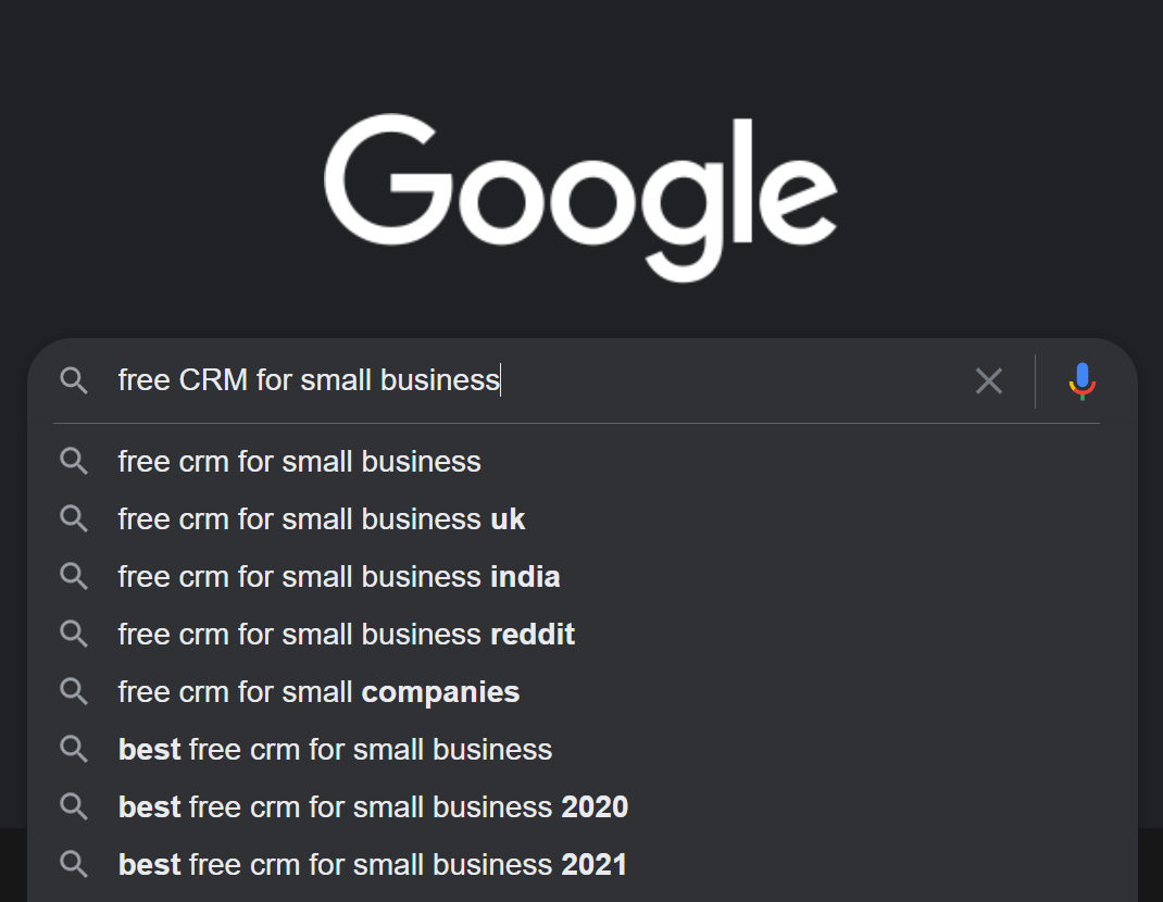 Google Search Bar: Autocomplete 