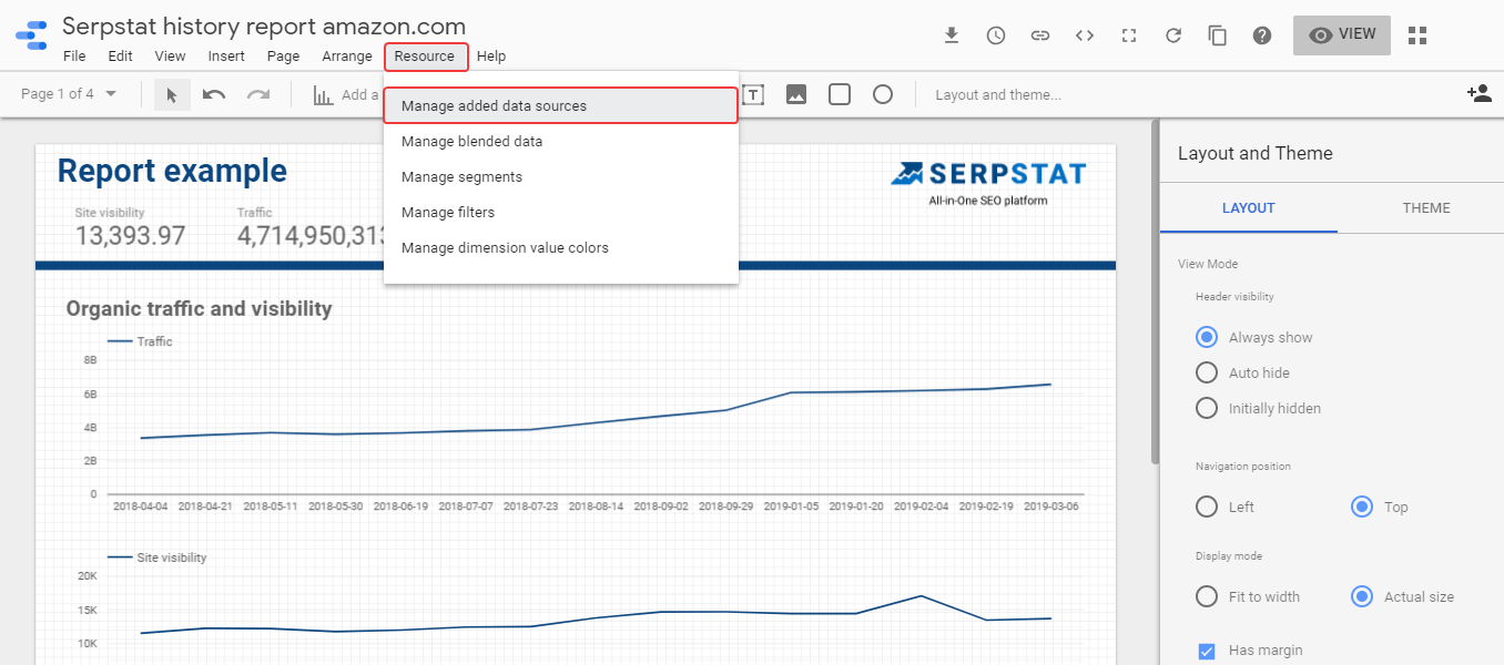 How To Visualize Serpstat Reports Using Google Data Studio Connector 16261788247685