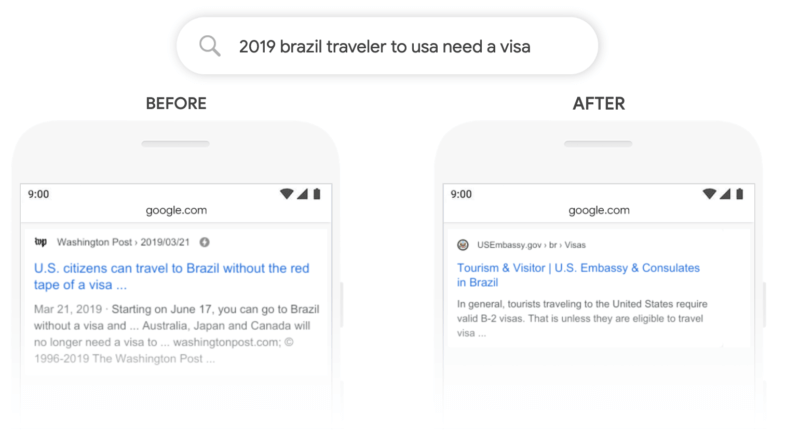 BERT travel example