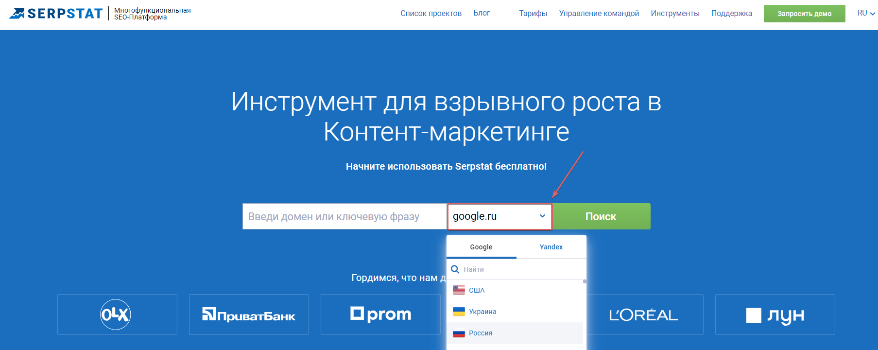  делаем анализ SERP'a
