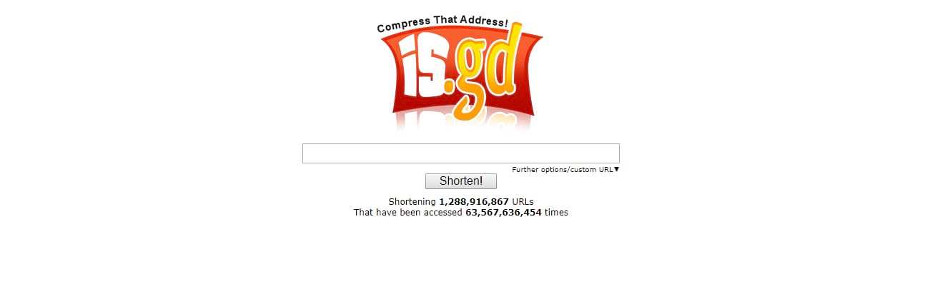 Бесплатный сервис обрезки ссылок is.gd