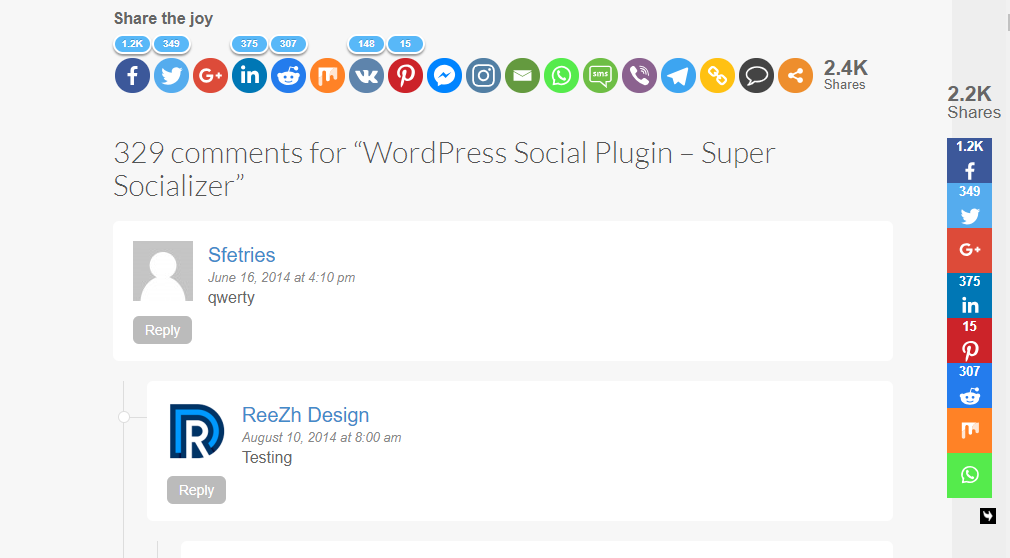 Комментарии к статьям WordPress