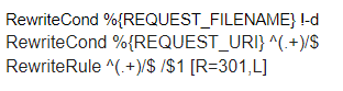 Редирект со слешем в htaccess