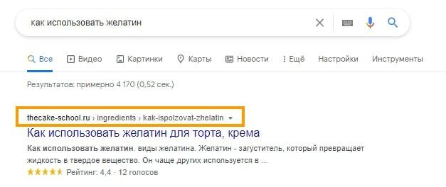 kluchevie slova v veb-adrese straniczi URL