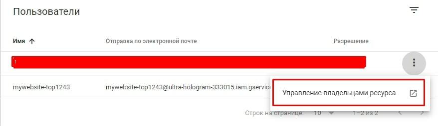 Dobavlenie vladelca v razdel upravlenia proektom