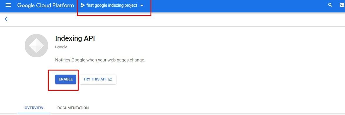 Vkluchenie proekta v Google API