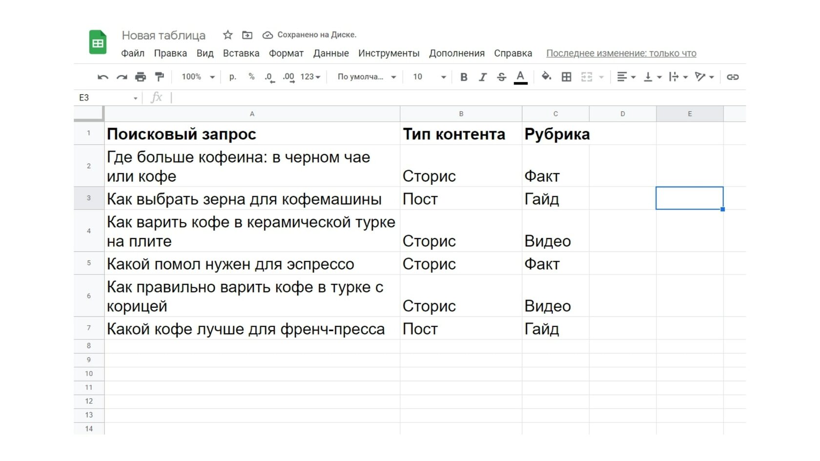 Контент-план для соцсети пример 