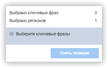 Поп-ап с предупреждением, что ключевые фразы не были выбраны.