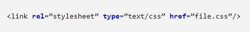 link rel stylesheet в коде страницы
