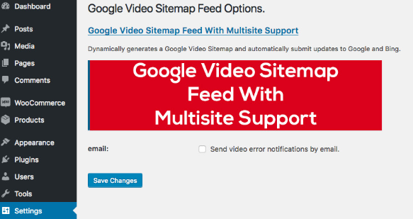 Плагин Google Video Sitemap Feed With Multisite Support для WordPress