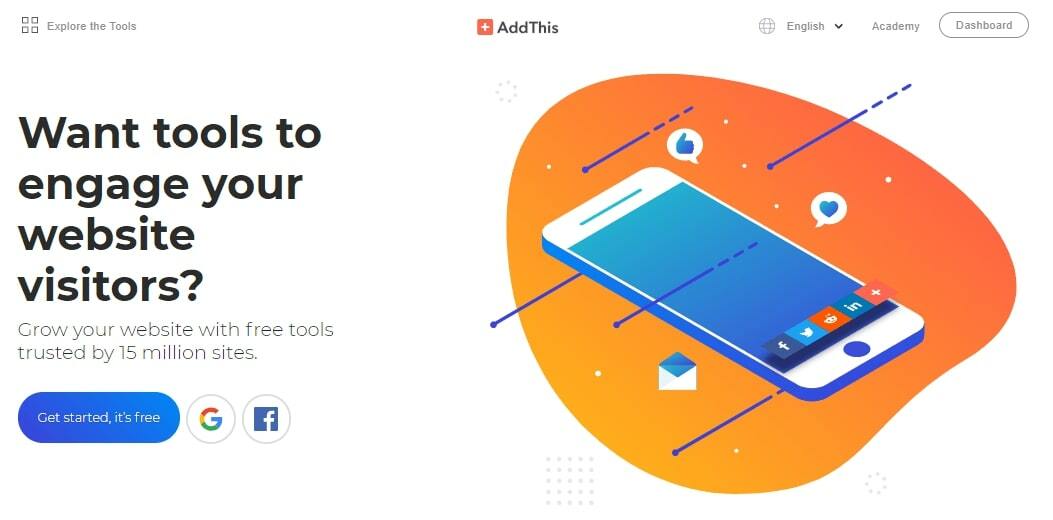 Сервис для создания кнопок репостов AddThis