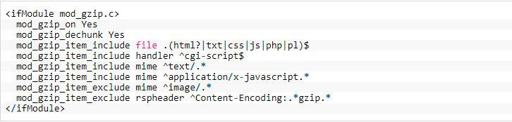 Модуль mod_gzip Apache