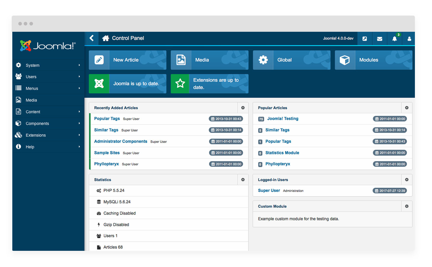 Создание сайтов на Joomla