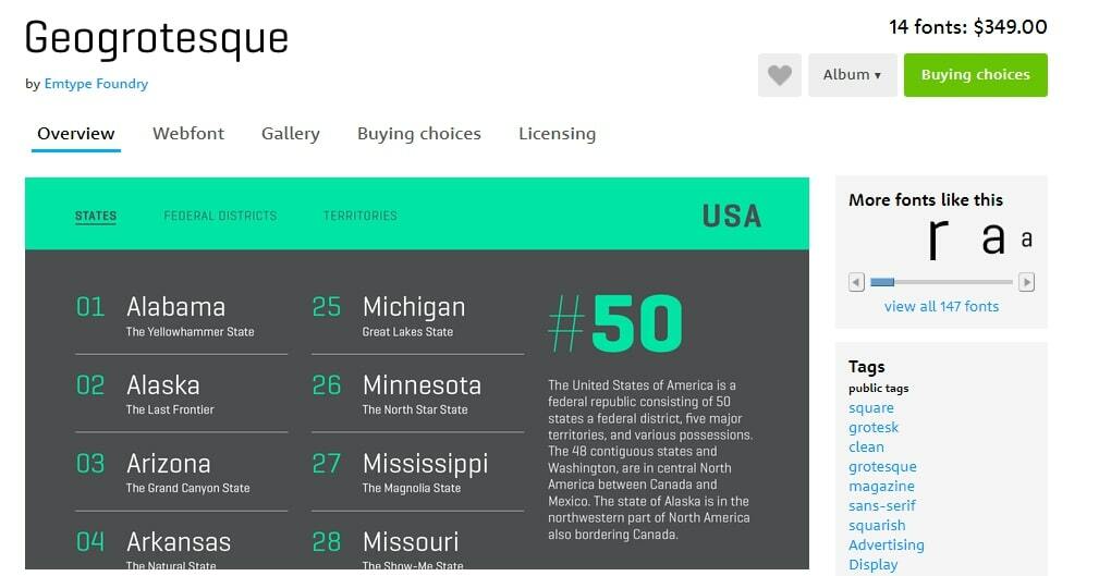 Шрифт Geogrotesque для мобильных посетителей