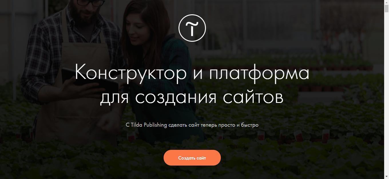 Конструктор сайтов Tilda Publishing