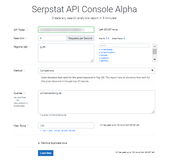 профиль serpstat скопировать токен