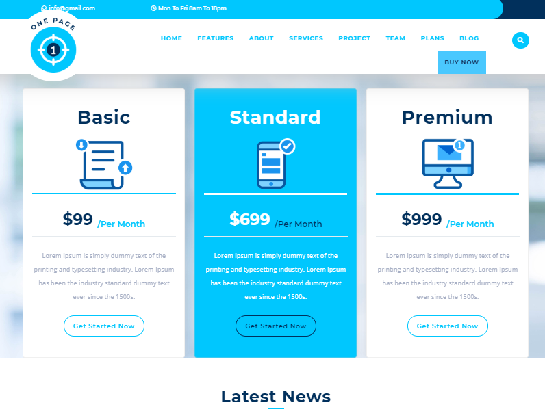 Шаблон лендинга Safha One Page для WordPress - 3