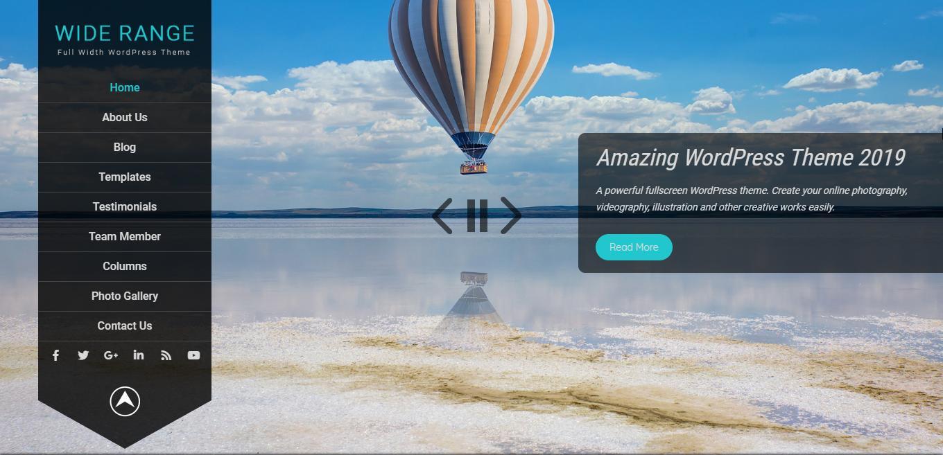 Оригинальный шаблон лендинга Wide Range Lite для WordPress - 1