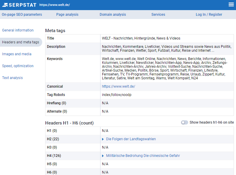 Neue Version von Serpstat Website SEO Checker und weitere Updates 16261788326802