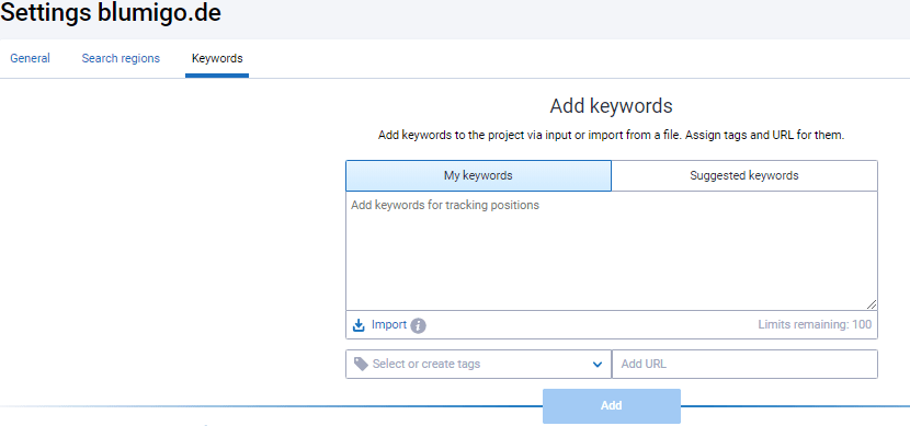 keywords verfolgen