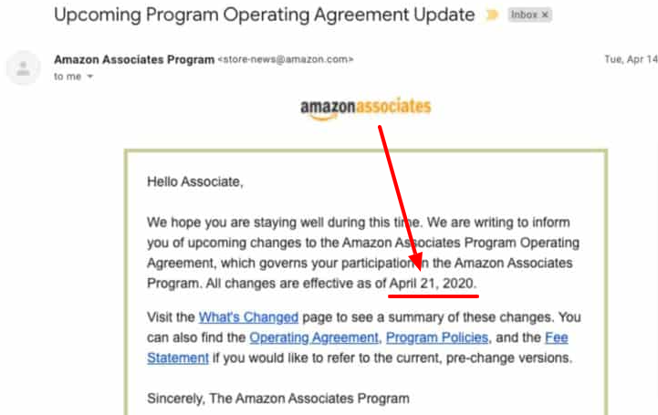 Amazon shut down its affiliate program