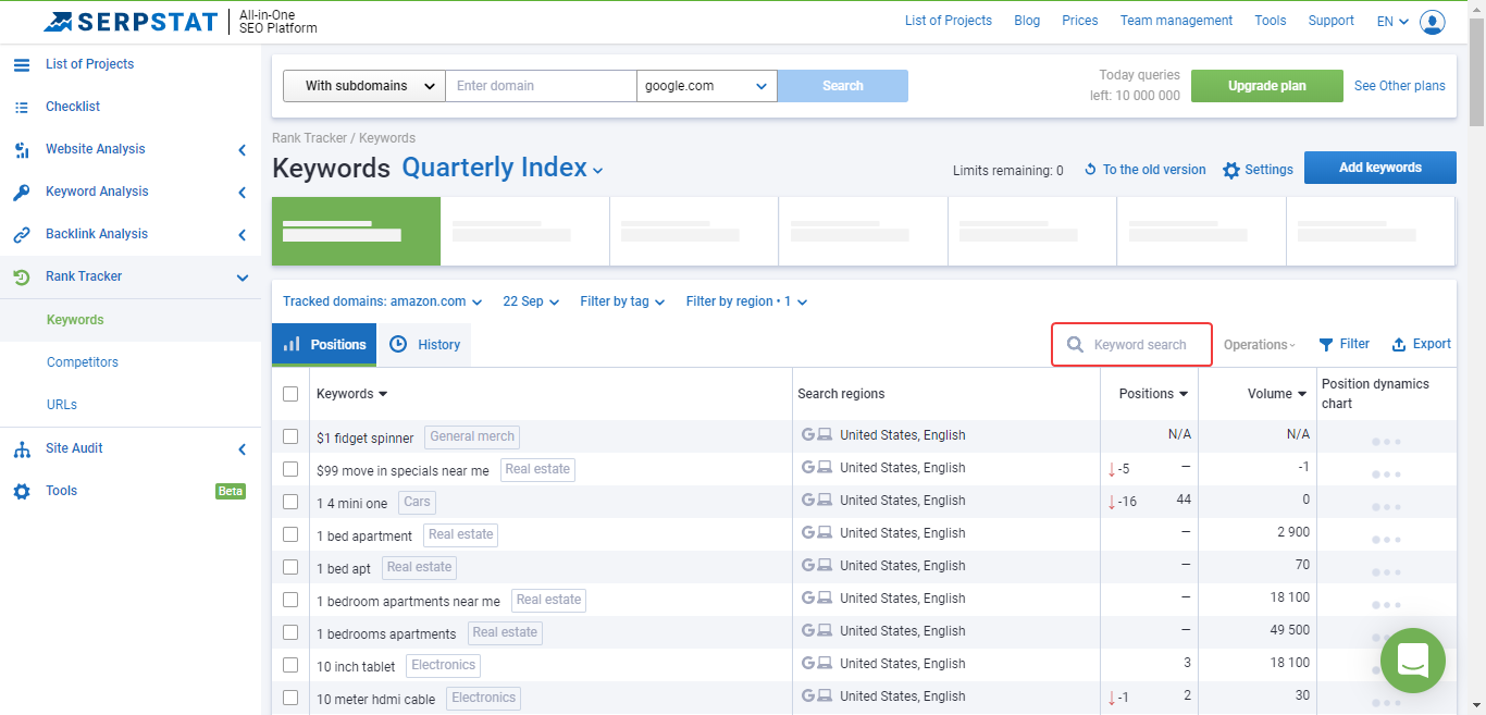 November von Serpstat: Website SEO Checker, Rank Tracker und weitere Verbesserungen 16261788377152