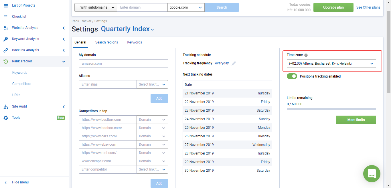 November von Serpstat: Website SEO Checker, Rank Tracker und weitere Verbesserungen 16261788377153