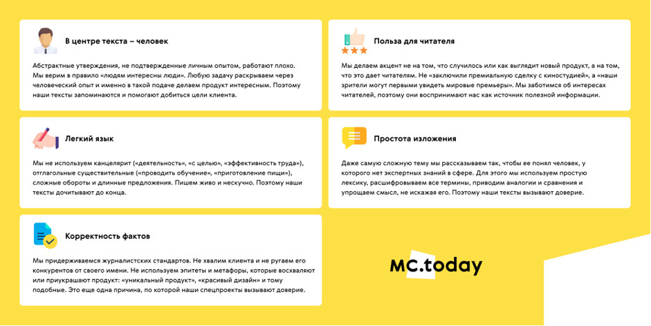 требования к гостевым постам MC today 