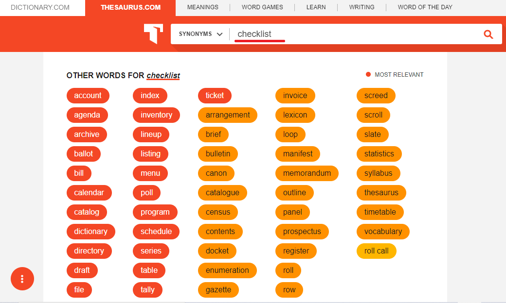synonyms