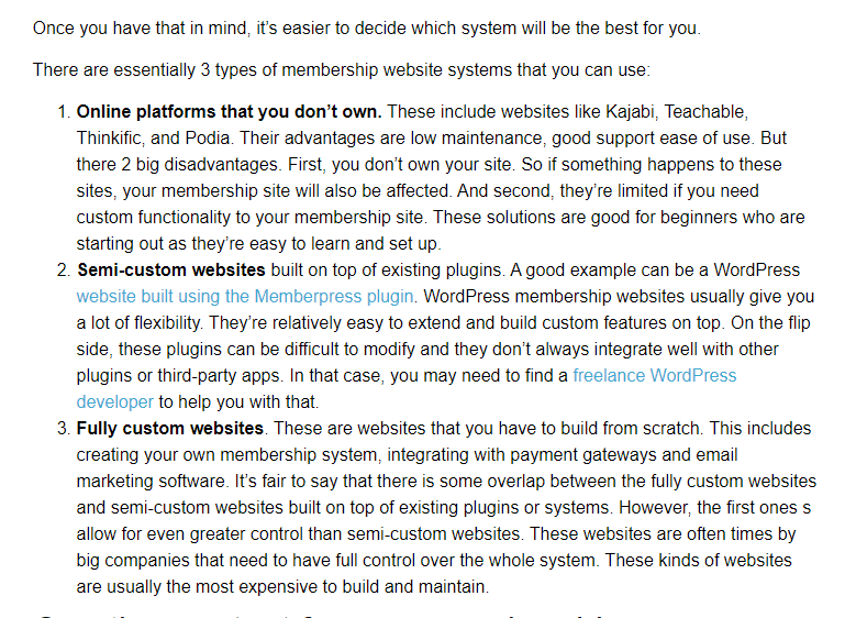 links make content more readable