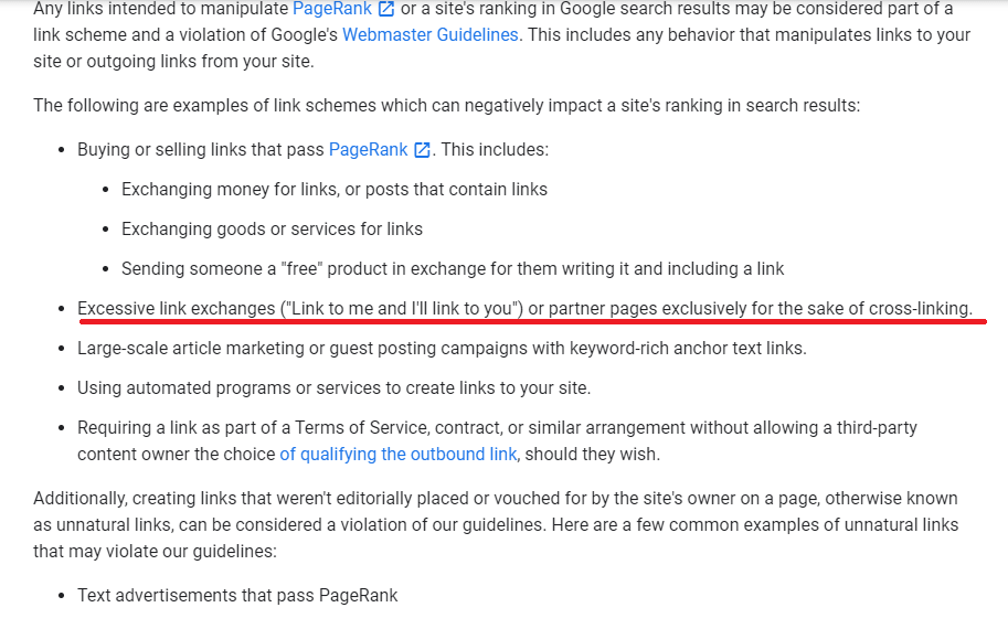 google link schemes
