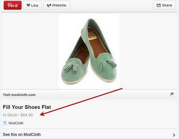 Установка цен в карточке товаров Pinterest, которыми удобно пользоваться