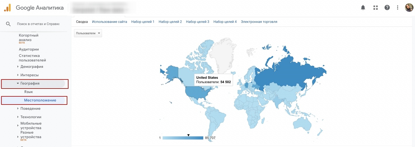 Google Аналитика анализ трафика 