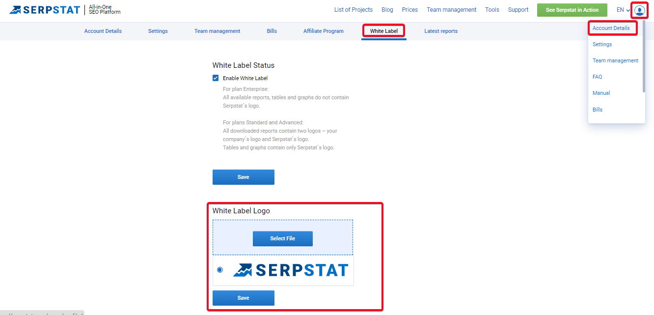 SEO-Reporting für Freelancer und Agenturen: White Label- und Brandberichte von Serpstat 16261788301522