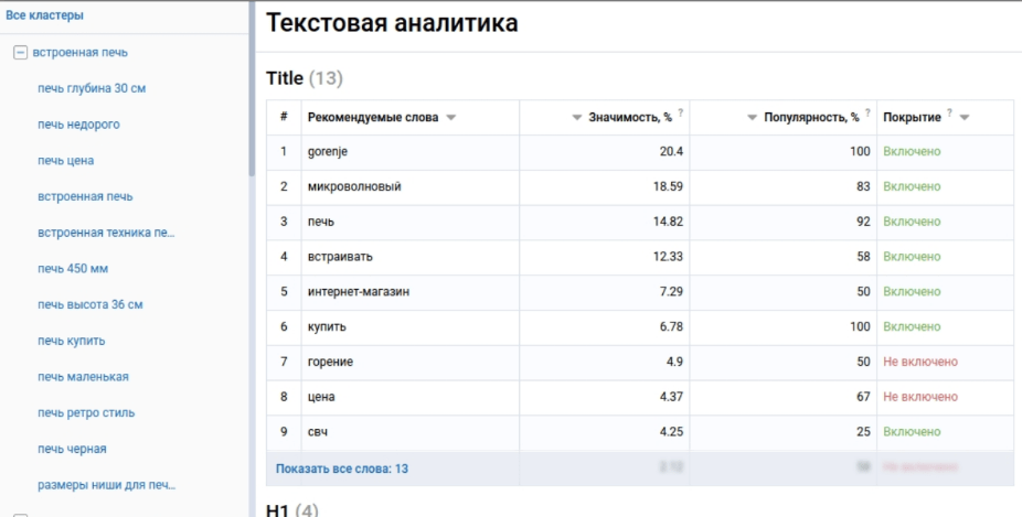 текстова аналітика Serpstat