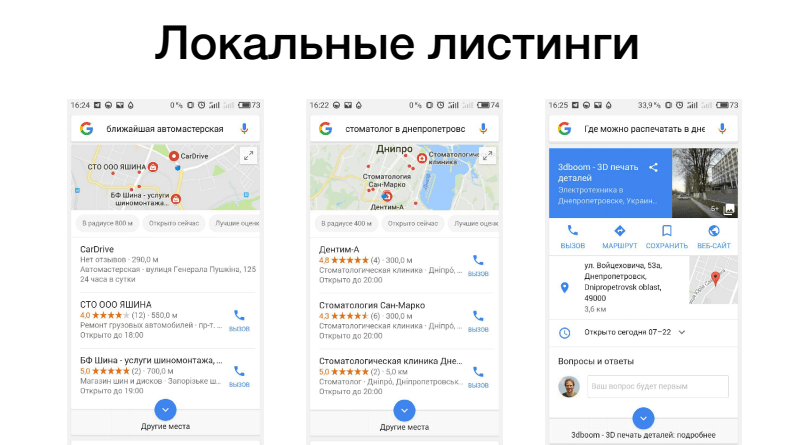 Локальный поиск мобильной выдачи