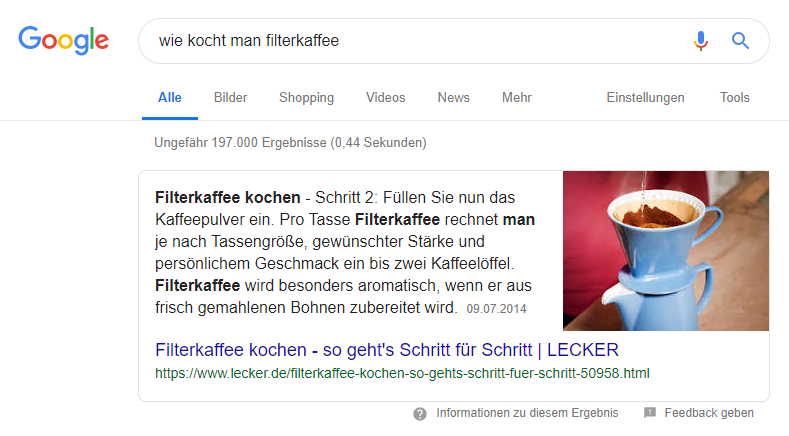 Wie kommst du mit deiner Website in SERP-Features? Visueller Guide und Tipps 16261788278077
