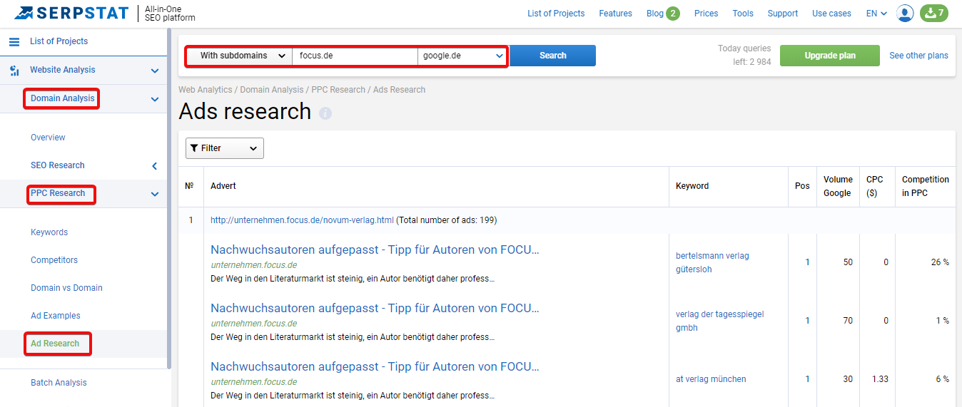 Wie erfülle ich alle SEO-Aufgaben mithilfe von Serpstat: die wichtigsten Funktionen im Überblick 16261788157153