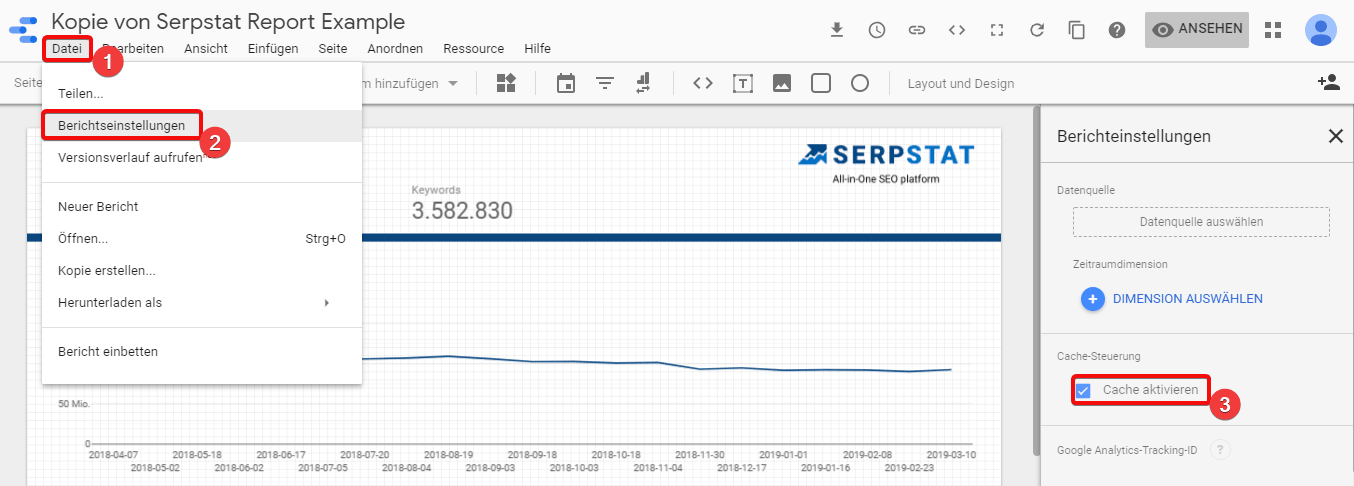 Wie visualisierst du Serpstat-Daten mithilfe von Google Data Studio? 16261788273476