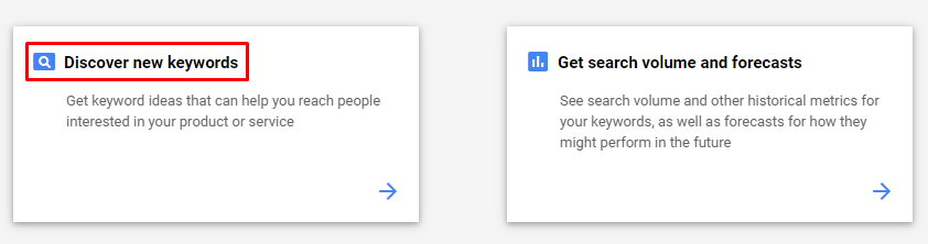 How to discover new keywords using Google Keyword Planner