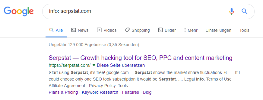  Mirror einer Webseite prüfen bei Google