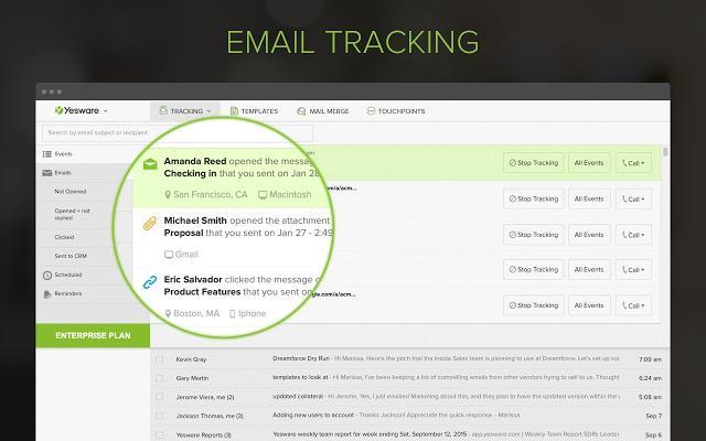 Yesware chrome extension for digital marketing​ productivity