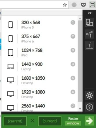  Расширение Window Resizer 