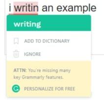 Плагин Grammarly исправляет ошибки