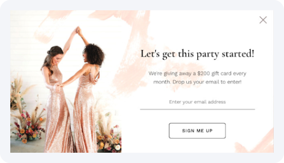 Giveaway for lead generation