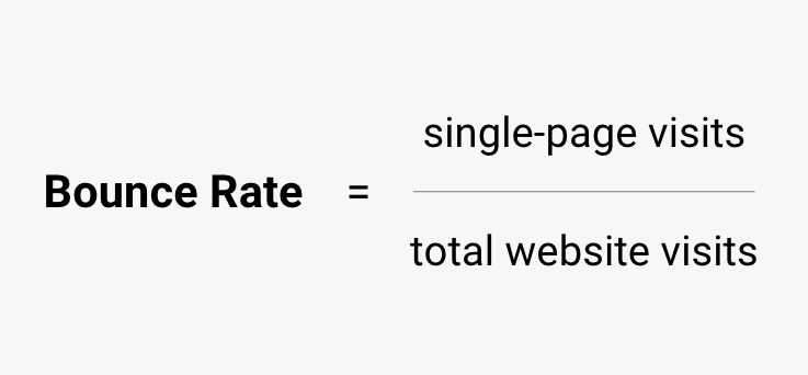 bounce rate formula