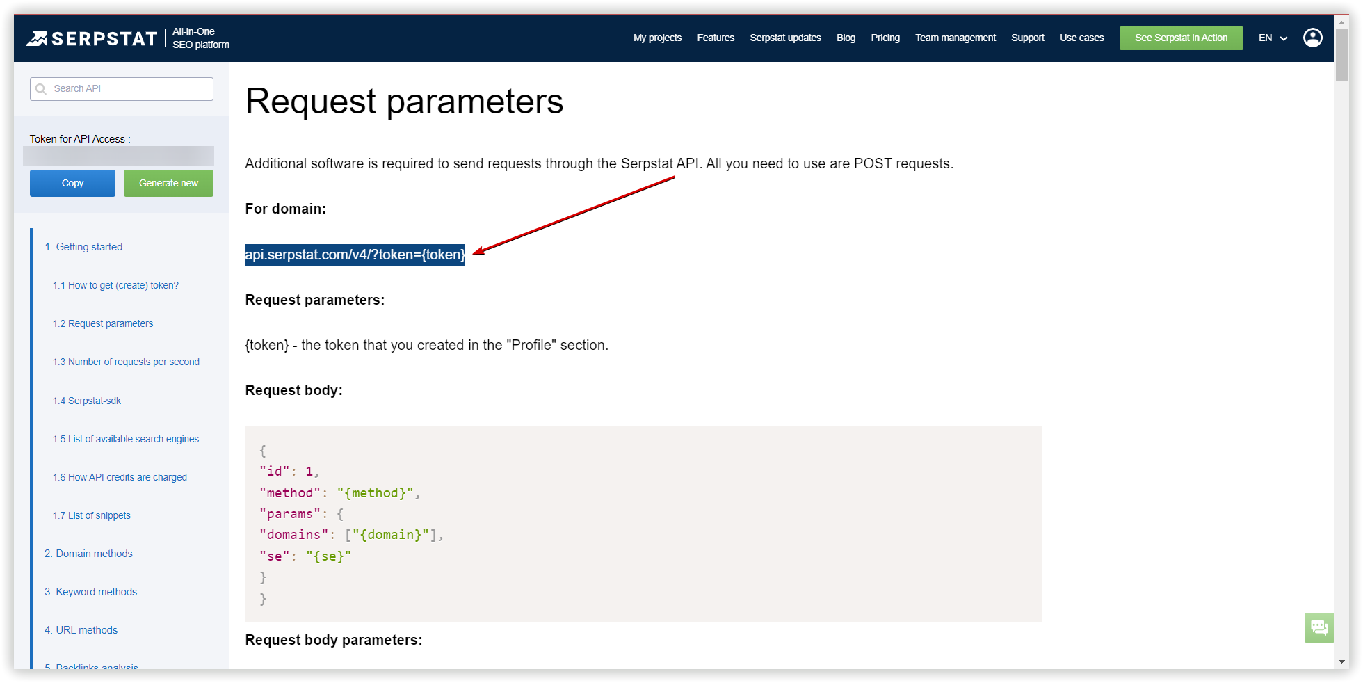 API endpoint