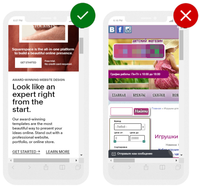 Layout for mobile devices